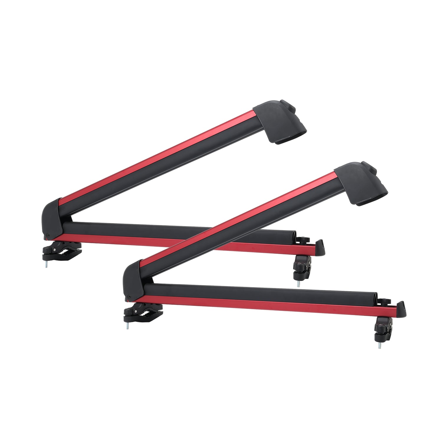 24.3 Inch Ski and Snowboard Rack for Car Roof, with TPV Rubber Padding and Lock, Fit 4 Pairs of Skis or 4 Snowboards