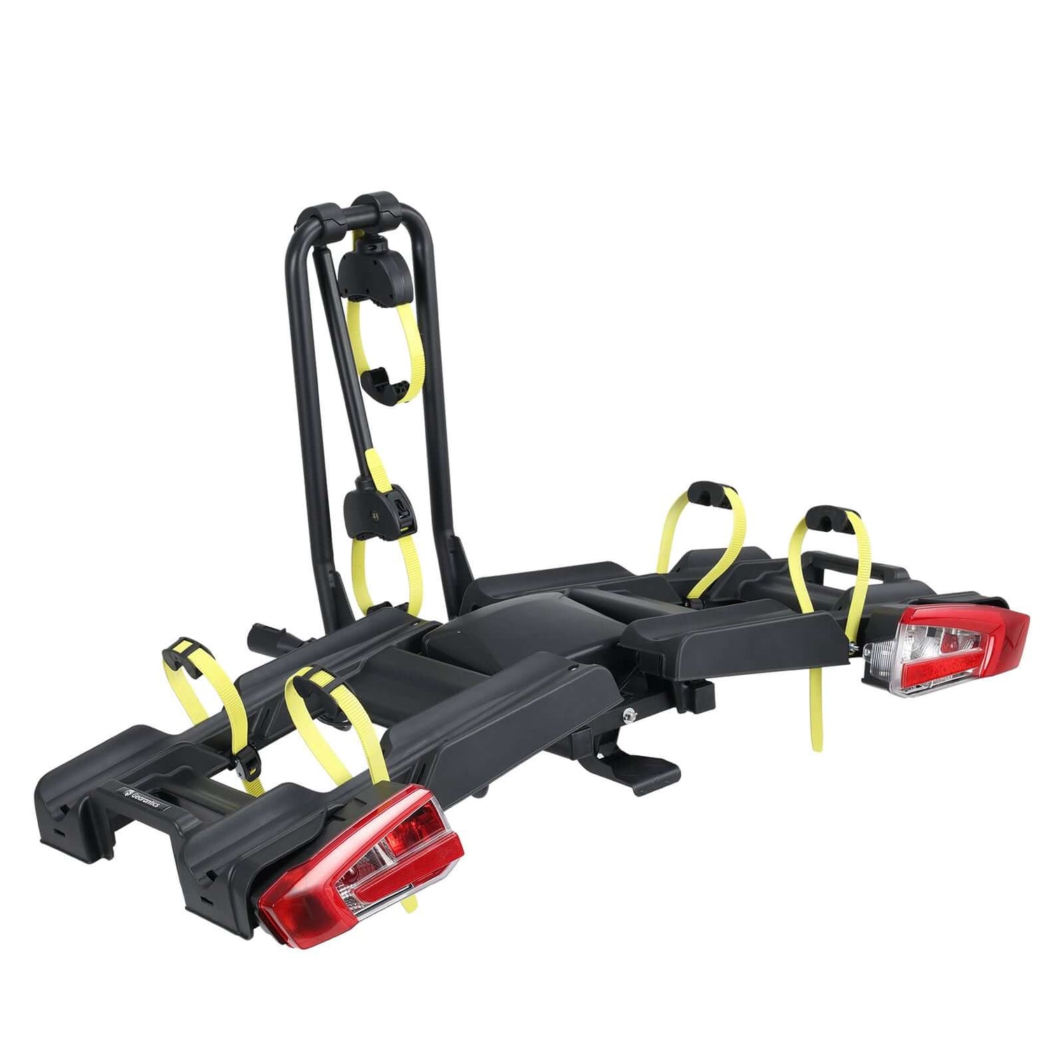 2 E-Bike Foldable Hitch Mount Rack with Light for 2" Receiver SUV & Trucks, Up to 4'' Fat Tire, Lockable Hitch Racks for E-Bike with Ramp and Wheels, 200 LBS Capacity