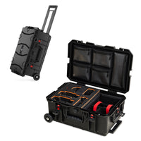Weatherproof Hard Case for DJI Air 3S & Air 2S, Trolley Case with Custom-Cut EVA Foam, Wheels & Retractable Pull Handle, IP67 Waterproof Case for Camera, Drones and Gear