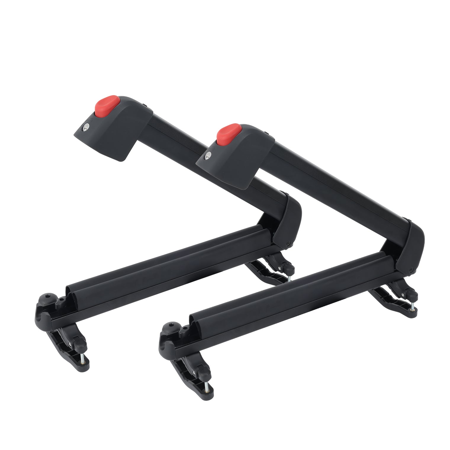 16.3 Inch Ski and Snowboard Rack for Car Roof, with TPV Rubber Padding and Lock, Fit 2 Pairs of Skis or 2 Snowboards