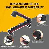 Ski and Snowboard Rack for Car Roof, with TPV Rubber Padding and Lock