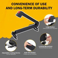 16.3 Inch Ski and Snowboard Rack for Car Roof, with TPV Rubber Padding and Lock, Fit 2 Pairs of Skis or 2 Snowboards