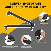 24.3 Inch Ski and Snowboard Rack for Car Roof, with TPV Rubber Padding and Lock, Fit 4 Pairs of Skis or 4 Snowboards