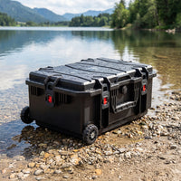 Weatherproof Hard Case for DJI Air 3S & Air 2S, Trolley Case with Custom-Cut EVA Foam, Wheels & Retractable Pull Handle, IP67 Waterproof Case for Camera, Drones and Gear
