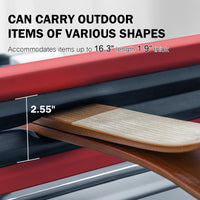 Ski and Snowboard Rack for Car Roof, with TPV Rubber Padding and Lock