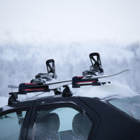 Ski and Snowboard Rack for Car Roof, with TPV Rubber Padding and Lock