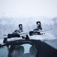 16.3 Inch Ski and Snowboard Rack for Car Roof, with TPV Rubber Padding and Lock, Fit 2 Pairs of Skis or 2 Snowboards