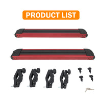 24.3 Inch Ski and Snowboard Rack for Car Roof, with TPV Rubber Padding and Lock, Fit 4 Pairs of Skis or 4 Snowboards