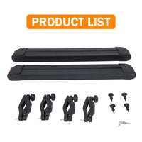 24.3 Inch Ski and Snowboard Rack for Car Roof, with TPV Rubber Padding and Lock, Fit 4 Pairs of Skis or 4 Snowboards