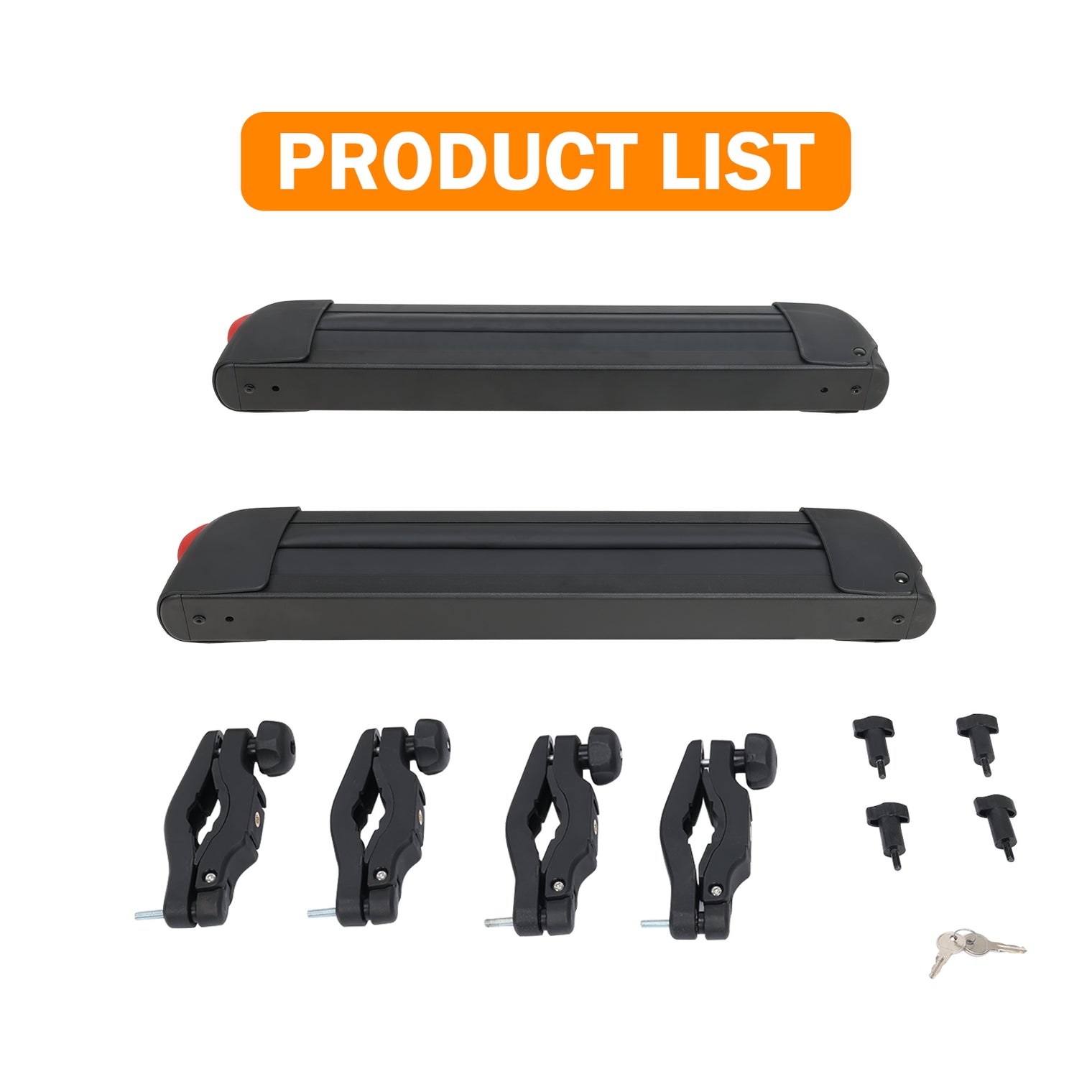 16.3 Inch Ski and Snowboard Rack for Car Roof, with TPV Rubber Padding and Lock, Fit 2 Pairs of Skis or 2 Snowboards