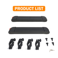 16.3 Inch Ski and Snowboard Rack for Car Roof, with TPV Rubber Padding and Lock, Fit 2 Pairs of Skis or 2 Snowboards