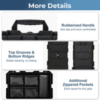 Weatherproof Hard Case for DJI Air 3S & Air 2S, Trolley Case with Custom-Cut EVA Foam, Wheels & Retractable Pull Handle, IP67 Waterproof Case for Camera, Drones and Gear